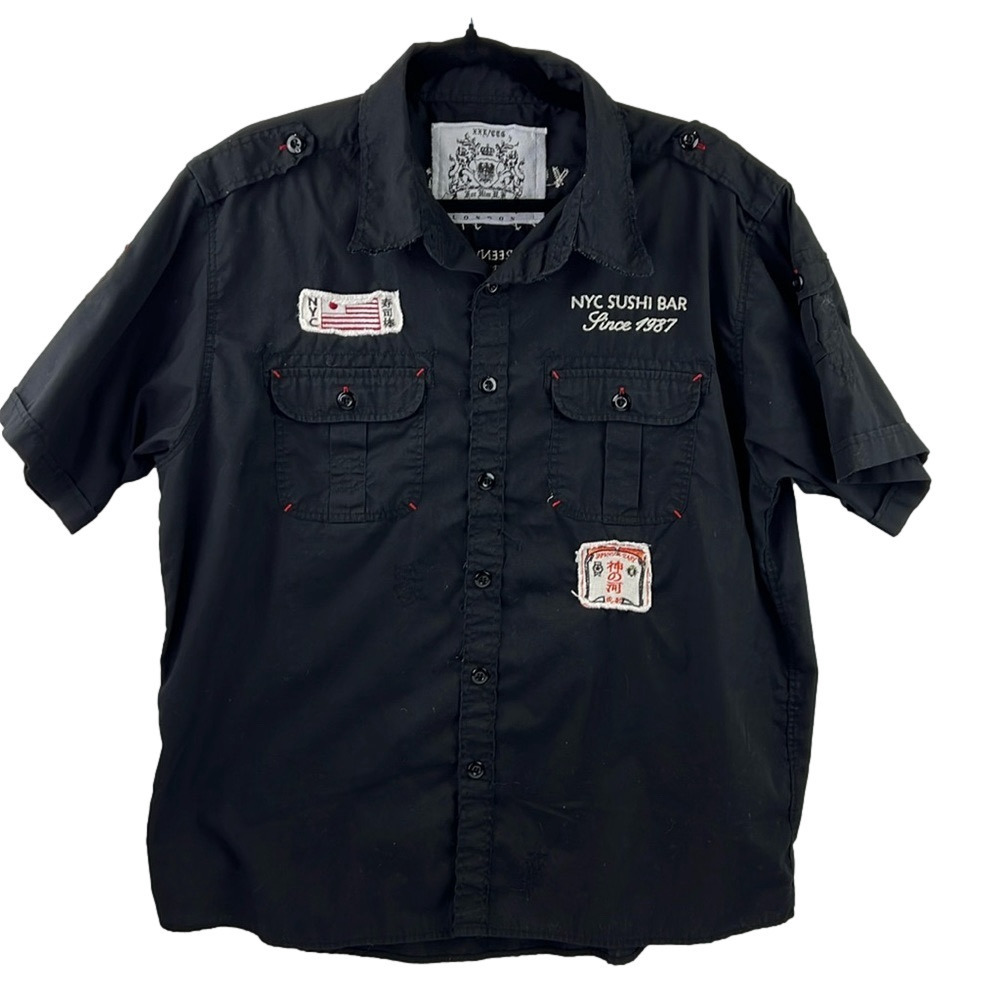 For Him U.K. London Men's SS NYC Sushi Bar Button Down Shirt